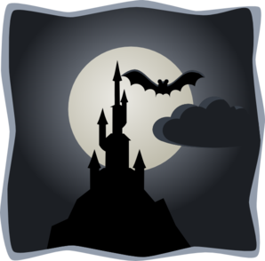 Spooky Castle In The Moonlight Clip Art